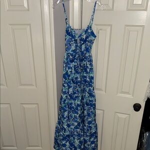 Floral Blue Maxi Dress
